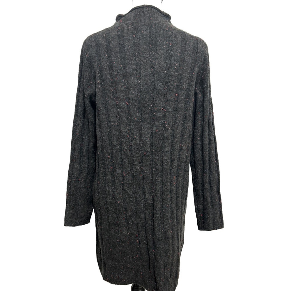 Madewell Coal Gray DONEGAL Rolled Mock Neck Wool Blend Sweater Dress. Small - Picture 3 of 9